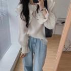 Layered Collar Blouse / Loose Fit Jeans