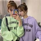 Long-sleeve Lettering Hooded Sweatshirt