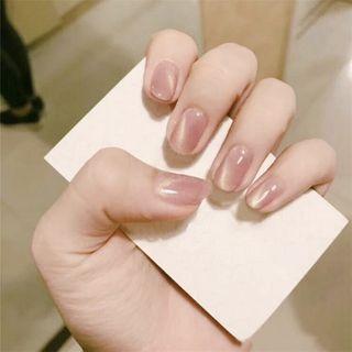 Print Pvc Faux Nail Tips 170 - Glue - Pink - One Size