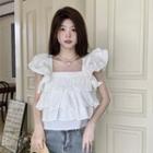 Ruffle Sleeve Layered Top