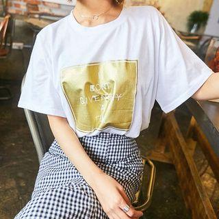 Lettering L Me Print T-shirt