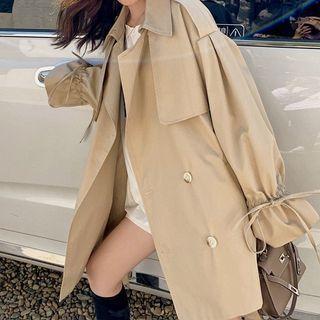 Drawstring Lapel Oversize Jacket