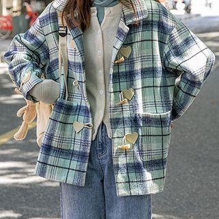 Gingham Coat With Front Pocket