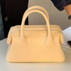 Faux Leather Handbag Almond - One Size