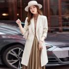 Double-breasted Midi Coat / Midi A-line Skirt / Set