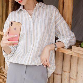 Loose-fit Stripe Cotton Shirt