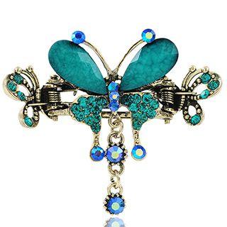 Butterfly Stone Hair Clip - Medium