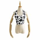 Halter-neck Cow Print Tank Top