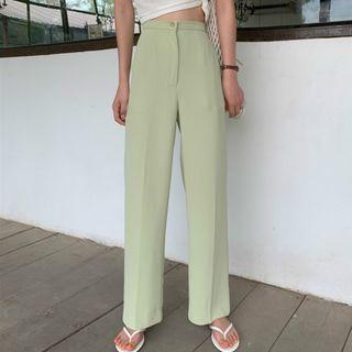 Plain Wide-leg  Pants