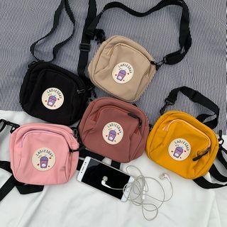 Applique Zip Crossbody Bag