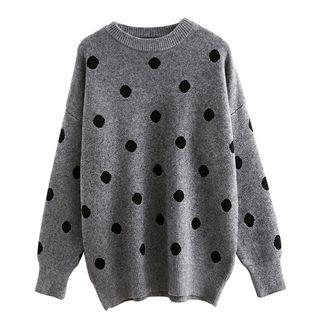 Dotted Sweater Dark Gray - One Size