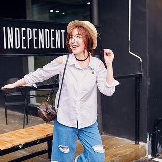 Shoulder Cut Out Shirt