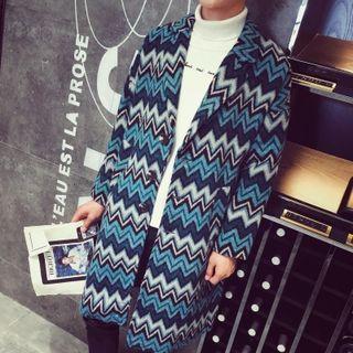 Zigzag Lapel Woolen Jacket