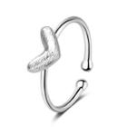 Heart Alloy Open Ring 01 - Silver - One Size