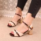 Belted Chunky-heel Sandals