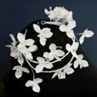 Wedding Floral Accent Headband + Clip-on Earrings Headband + Clip-on Earrings - One Size