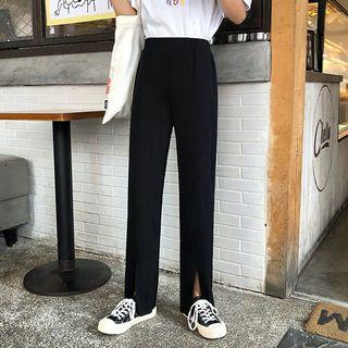 Slitted Loose-fit Pants