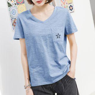 Pocketed Detail Short-sleeve T-shirt