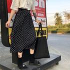 Polka Dot Midi Skirt With Belt