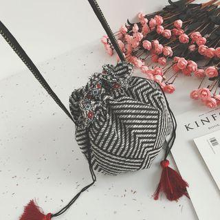 Patterned Mini Drawstring Shoulder Bag