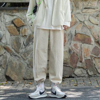 High-waist Loose Fit Corduroy Pants