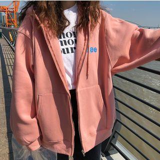 Letter Hooded Long-sleeve Jacket