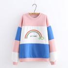 Color Block Pullover Pink - One Size