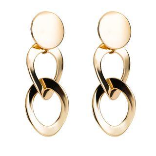 Alloy Hoop Dangle Earring 1 Pair - Gold - One Size