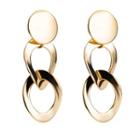 Alloy Hoop Dangle Earring 1 Pair - Gold - One Size