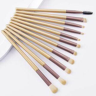 Set Of 11: Eye Makeup Brush Set Of 11 - Champagne - One Size