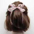 Cherry Print Mesh Bow Hair Tie Cherry - White & Red - One Size