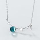 925 Sterling Silver Bead & Star Necklace