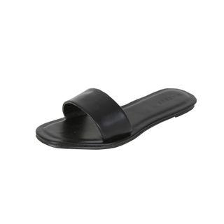 Colored Faux-leather Slide Sandals
