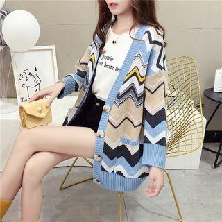 Chevron Oversized Cardigan
