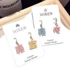Non-matching Chinese Characters Dangle Earring