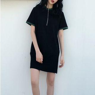 Half-zip T-shirt Dress