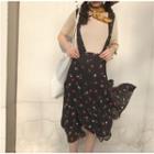 Floral Print Sleeveless Cropped Chiffon Culottes