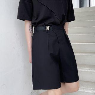 Plain Buckled Dress Shorts