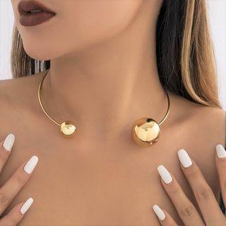 Polished Bead Alloy Necklace
