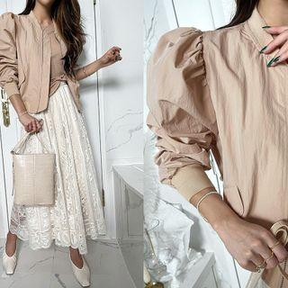 Puff-sleeve Blouson Jacket