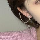 Faux Pearl Chained Alloy Earring