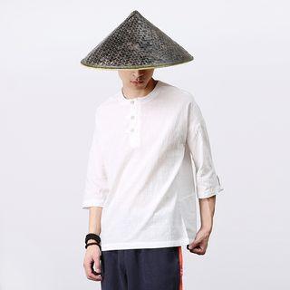 3/4-sleeve Chinese Frog Top