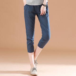 Stripe Capri Skinny Pants