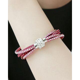 Studded Multi-strand Faux-suede Bracelet