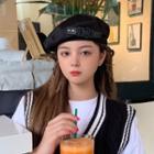 Buckled Beret Black - M