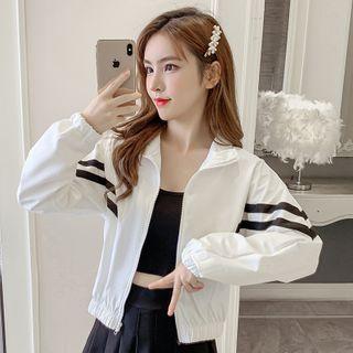 Contrast Stripe Zip-up Jacket