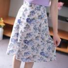 Floral A-line Chiffon Skirt