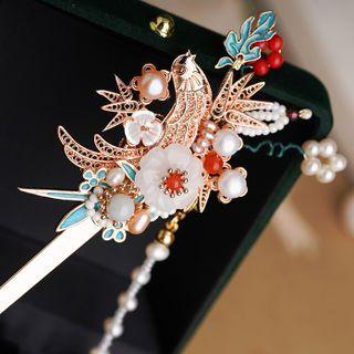 Flower Faux Gemstone Alloy Hair Clip