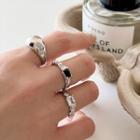 Sterling Silver Cz Irregular Ring