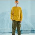 Pocketed Lettering Sweatshirt